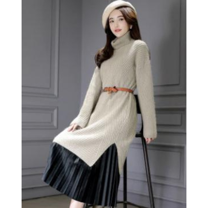 High Necked Sweater, Knitted Skirt Sweater, Slim Fit – Women and Knitwear price|S