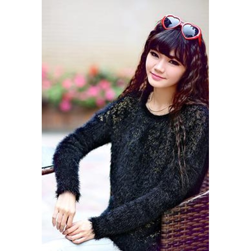 Ladies Knitted Round Neck Long Sleeve Sweater – AW004 price|S