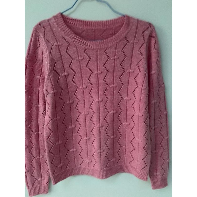 Ladies Knitted Round Neck Long Sleeve Sweater – Aw017 price|S