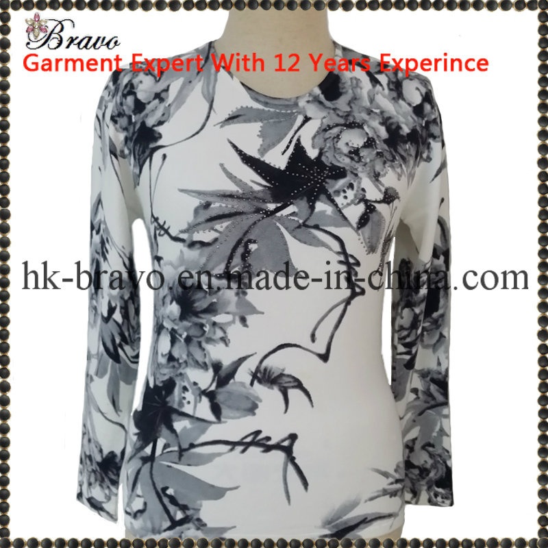 Mamas Round Neck Long Sleeve Knitted Printing Sweater (A6513) – Clothing and Fashion price|S, S, M, L, Xl, Xxl