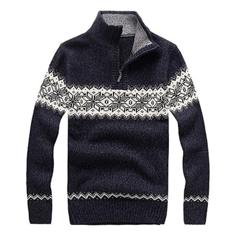 New Products High Collar Cashmere Blend Sweater Black Men Fashion Sweater – High Quality Pullover Christmas Jumpers and Knitted Pullover Christmas Jumpers price|S