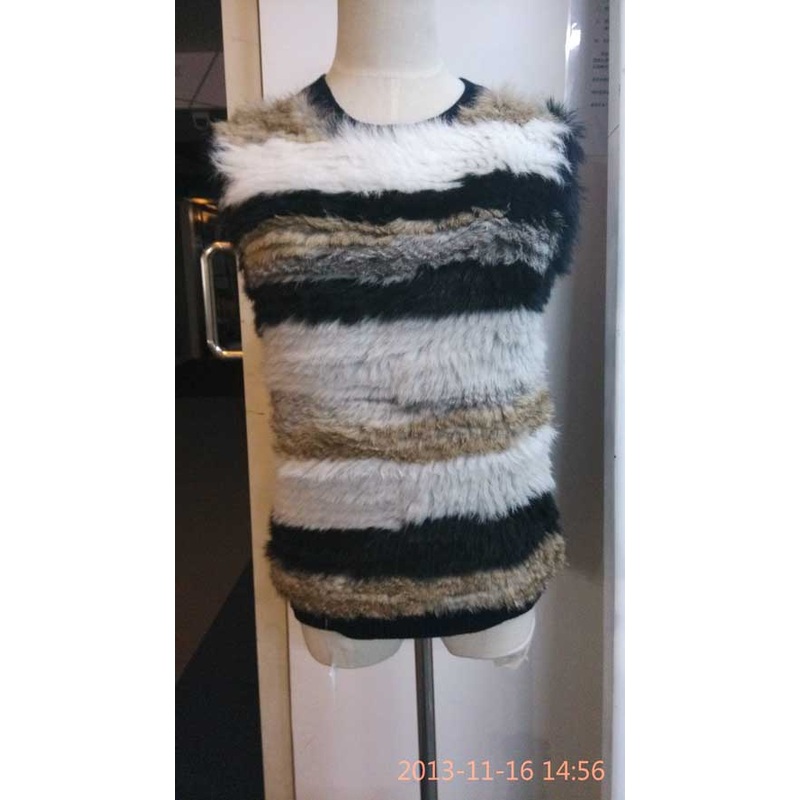 Stripped Fur Knit Vest – Fur Knit Sweater and Vest price