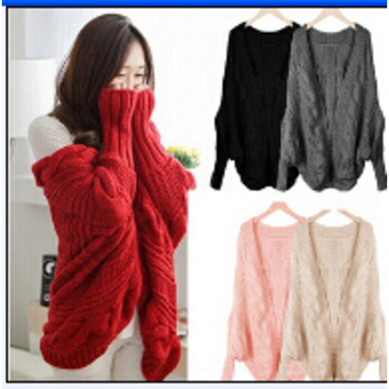 Womens Knit Fabric Batwing Outwear Mink Cardigan Models Wool Sweaters Sv006100 – Wool Sweater and Sweater price|S