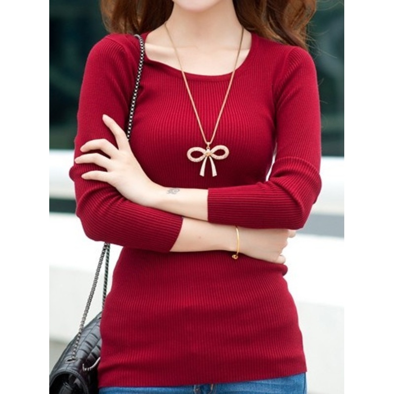 Bottoming Sweaters Cotton Crewneck Sweater (BTQ052) – Knitted Sweater and Women Sweater price|S