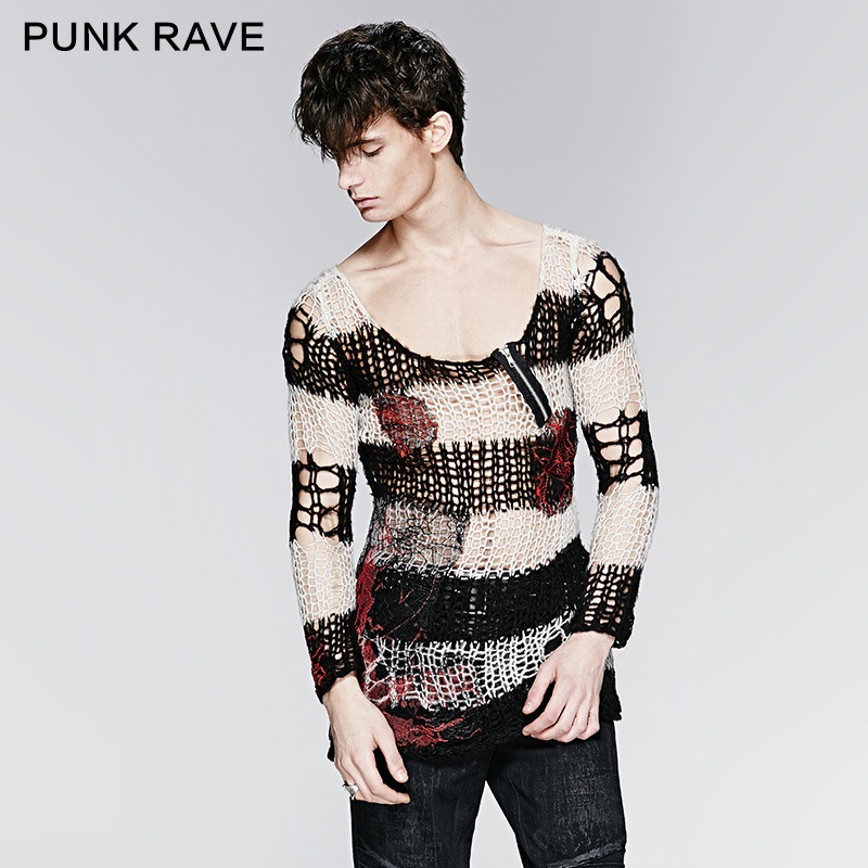 Fashinable Dark Alternative Gothic Sweater (M-001M) – 100% Cotton Sweater and Gothic Sweater price|S