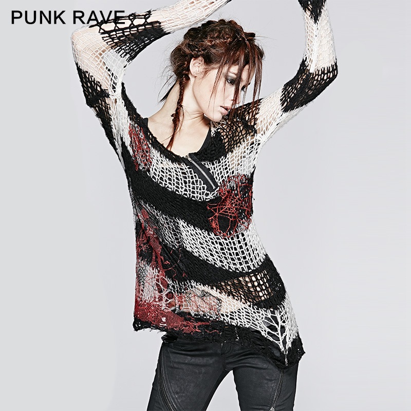 Fashion Punk 100% Cotton Woman Knitwear Hand Knitted Sweater (M-001) – Sweater and Woman Sweater price|S