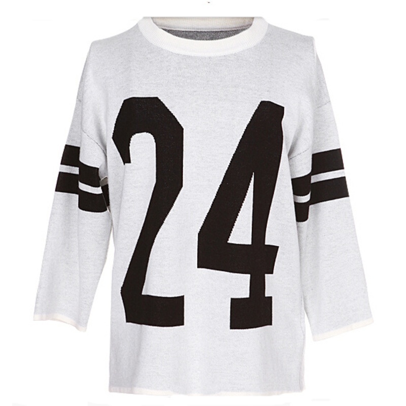 Fashion Sport White and Black Logo Knit Sweater – Sweater and Coat price|S