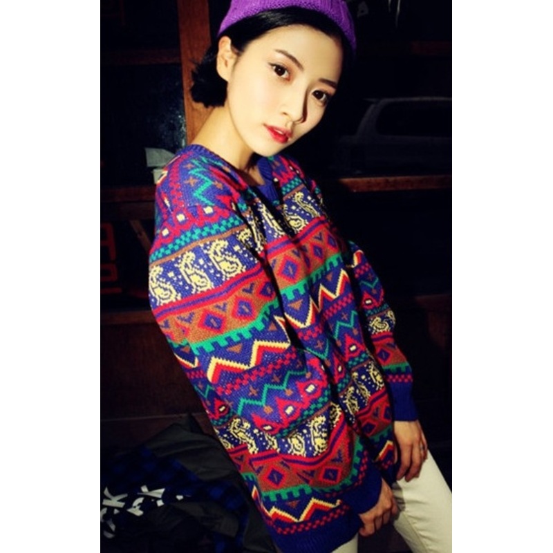 Ireland Geometry Sweater Coat (BTQ101) – Knitted Sweater and Women Sweater price|S