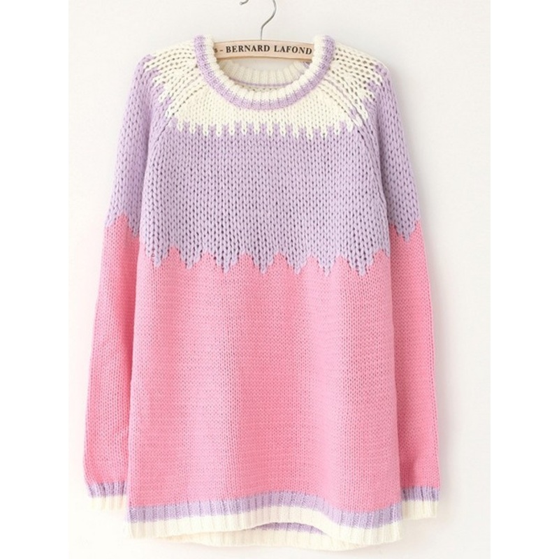 Needle Crewneck Gril Sweater (BT2729) – Knitted Sweater and Women Sweater price|S