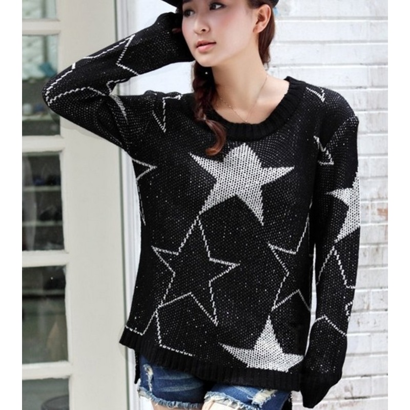 Sequins Loose Knit Sweater (BTQ025) – Knitted Sweater and Women Sweater price|S