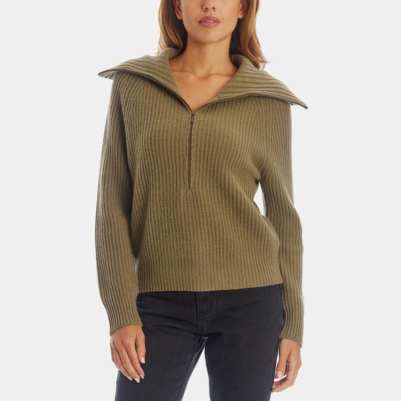2023 Luxury Zipper Sweater Cashmere Pullover Sweater – Zipper Sweater and Luxury Sweater price|S, Customized
