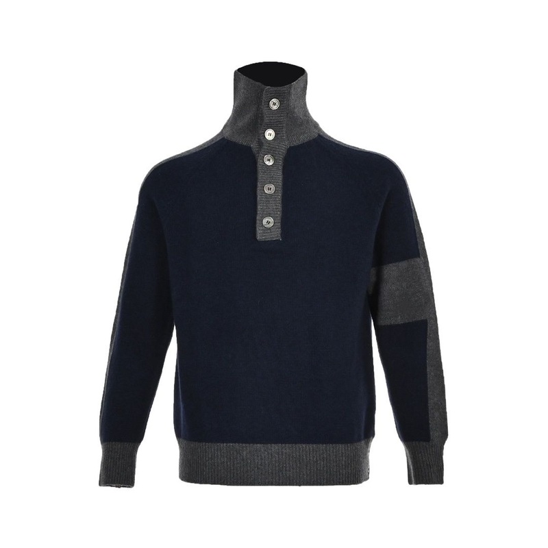 Color Matching Wool Lapel Sweater 1: 1 Mirror Sweater – Clothes and Jacket price|L