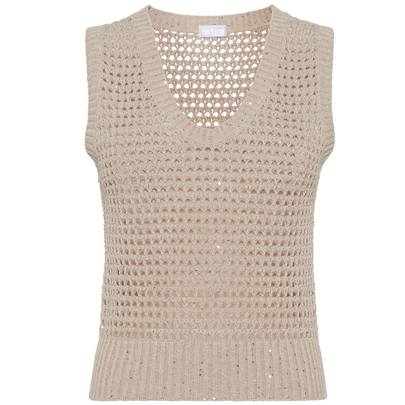 Custom Solid Color V-Neck Knitwear Skeleton Sweater Womens Knit Sleeveless Vest – ODM Knit Sweater and Custom V-Neck Sweater Women price|S, S/M/L/Customized Size