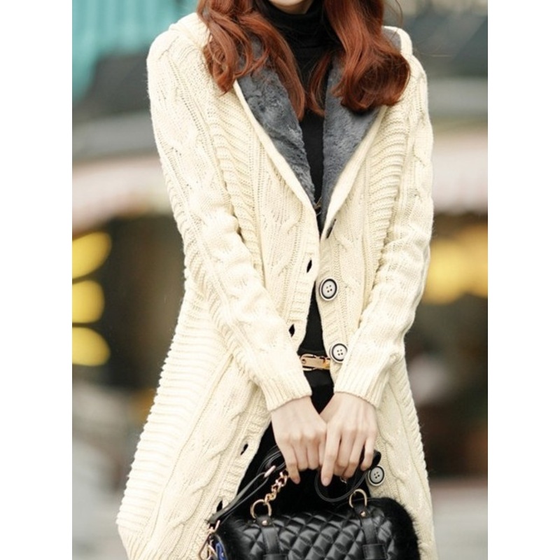 Fleece Lined Sweater with Large Code Thickened Women Coat (BTQ036) – Knitted Sweater and Women Sweater price|S