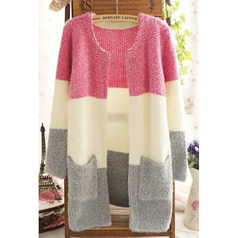 Knitted Sweater Cardigan Mohair Women of Colour Fringe (BTQ024) – Knitted Sweater and Women Sweater price|S