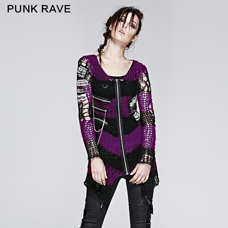 Modern Skull Design Ladies Loose Sweater Knitting Patterns (M-004) – Cardigan Sweater and Women Sweater price|S
