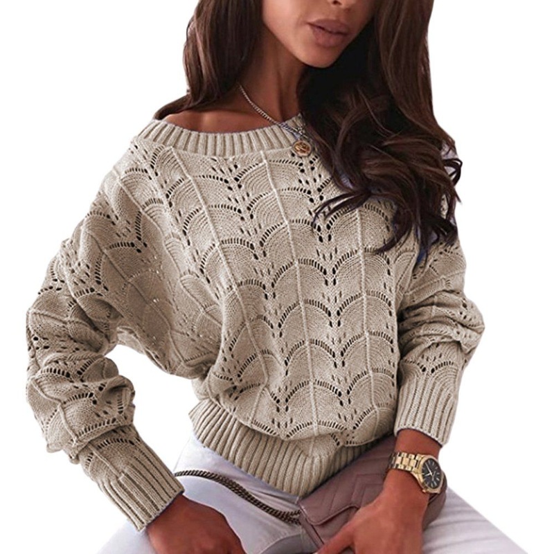 OEM Custom Ladies Hollow out Bat Sleeve Pullover Sweater – off Shoulder Sweater and Bat Sleeve Sweater price|S, S, M, L, XL