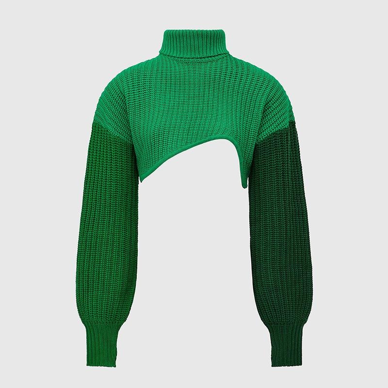 OEM Custom Logo Fashionable Jacquard Ladies Jumper Sexy Top Knitwear for Women – Turtleneck Sweater and High Collar Sweater price|S