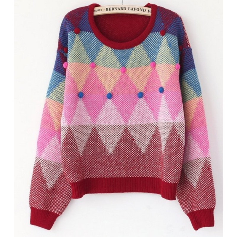 Sweater Waves Geometry Pullover (BTX926) – Knitted Sweater and Women Sweater price