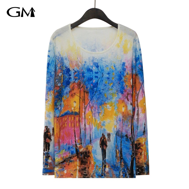 Women S Printed Round Neck Knitting Top – Knitting and Top price|S