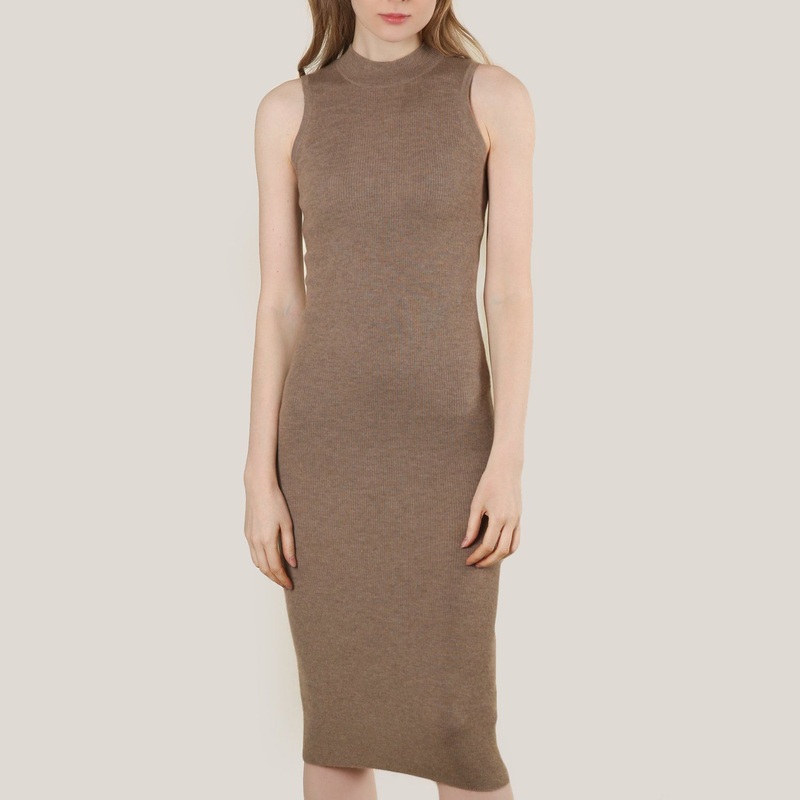 Cashmere High Neck Camel Long Dress – Cashmere Sweater and Women Sweater price|L