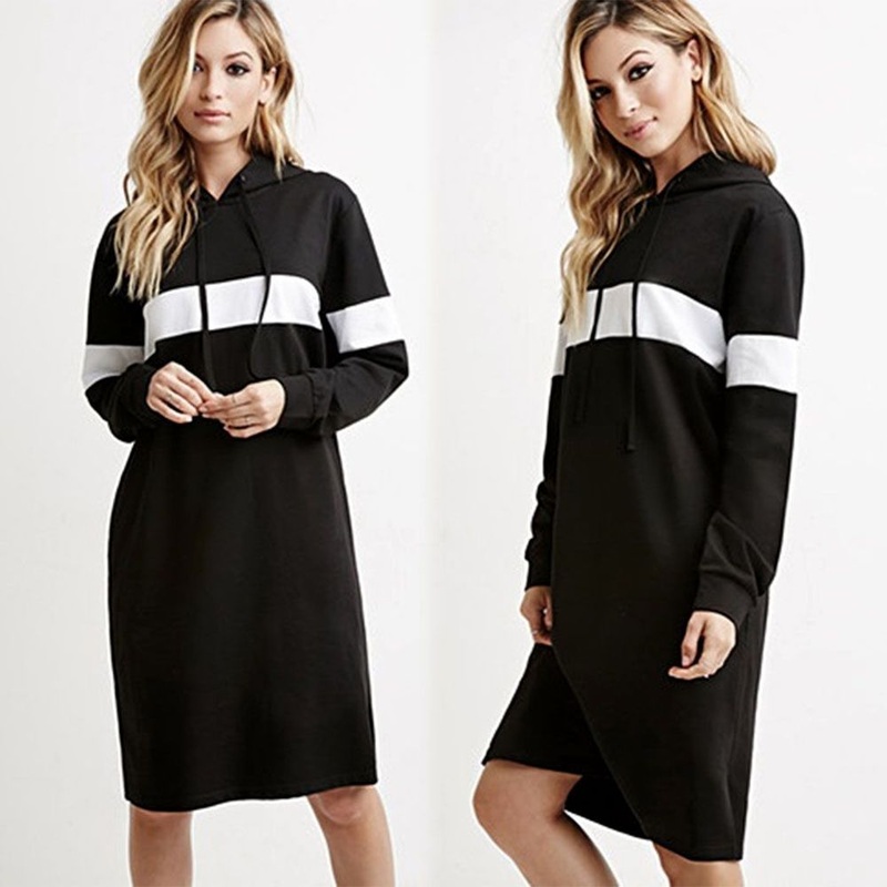 Custom Ladies Fashion Long Hoodie Dress – Hoodie Dress and Dress Hoodie price|L, Custom Size