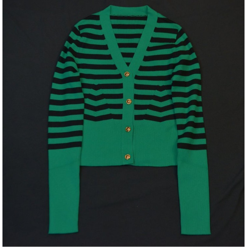 Factroy Sale Directly Womens Cropped Stripe Cardigan Sweater – Women Fashion and Women Clothes price|S