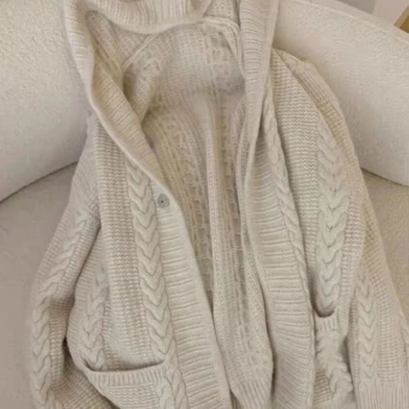 Fashion Ladies Xxxxl Hoodies Sweater Cable Knitted Cardigan Women Clothing – Women Clothing and Knitwear price|S