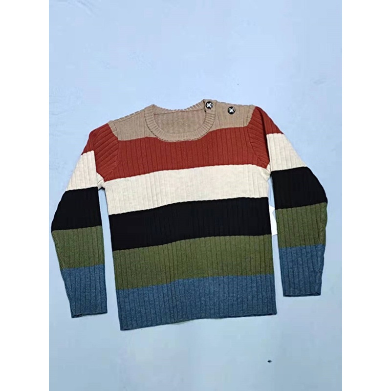 Kids Color Stripe Sweater for Spring & Autumn – Knitwear and Sweater price|S