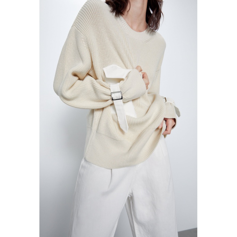 Knit Sweater Round Neck Featuring Long Sleeves – Dress and Clothes price|S