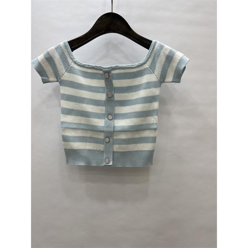 Korean Style Knitted Pullovers Gentle Spice Girl Slim Short Sleeve Sweater Top in Early Autumn – Sweater and Knitted Pullovers price|S