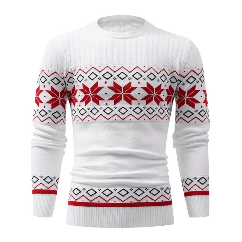 Wholesale Multicolor Mens Christmas Sweater Factory Customized Jacquard Pullover – Custom Christmas Sweater and Mens Ugly Sweater price|S/M/L/Customized Size
