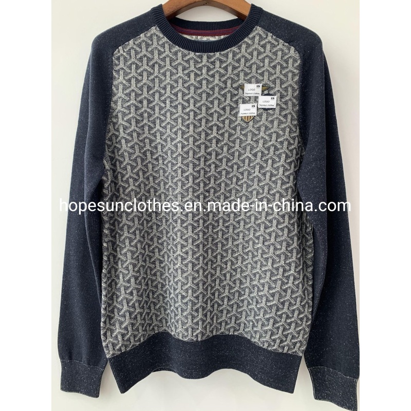 Wholesaler Manufacturer Men Cotton Jacquard Pullover Knitwear Sweater – Knitted Jumper and Sudaderas price|S