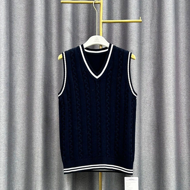 Womens Summer Knitwear Vest Solid Color Casual Pullover V-Neck Women Sweater Vest – Ladies Sweater Pattern and OEM Womens Sweater price|Free Size