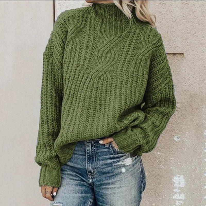 Womens Turtleneck Oversized Sweaters Long Sleeve Pullover Loose Chunky Knit Jumper – Knitted Cable Sweater and Chunky Knit Cardigan price|S