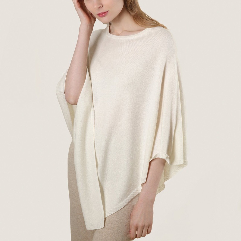 Cashmere Plain Knit Classic Poncho in White – Cashmere Poncho and Cashmere Knit Cape price
