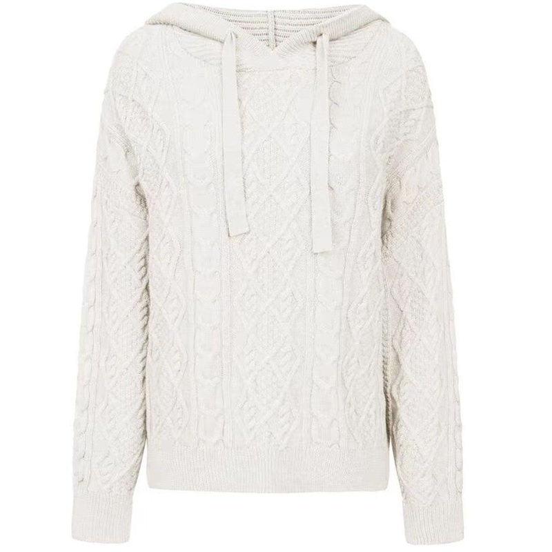 Classical Cable Xxxxl Hoodies Cashmere Sweater Round Neck Knitted Pullover Women Clothing – Clothing and Knitwear price|S