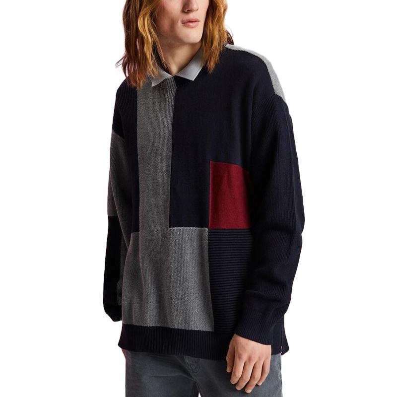 Custom Multicolour Pit Stripe Lapel Sweater Solid Colour Zip Half Turtleneck – Mens Sweater and Striped Sweater price|S, S/M/L/Customized Size