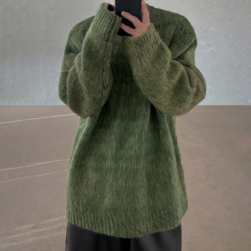 Fashion Men Mohair Thick Warm Winter Thermal Wholesale Custom Oversize Loose High Quality Knitwear Sweater/Jersey/Coat – Sweater and Mens Sweater price|S
