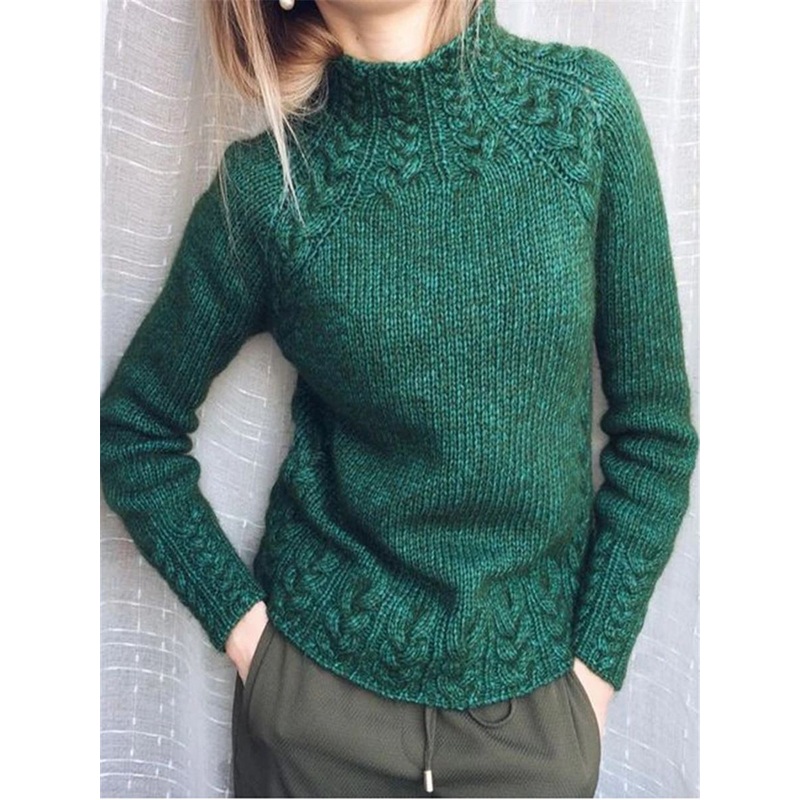 Half Height Collar Thicker Sweater Women OEM Knitwear – Sweater and Hoodies price|S