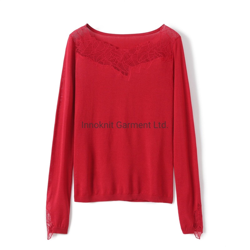 Ladies Knitted Round Neck Embroidery Sweater – Sweater and Sweaters price|S
