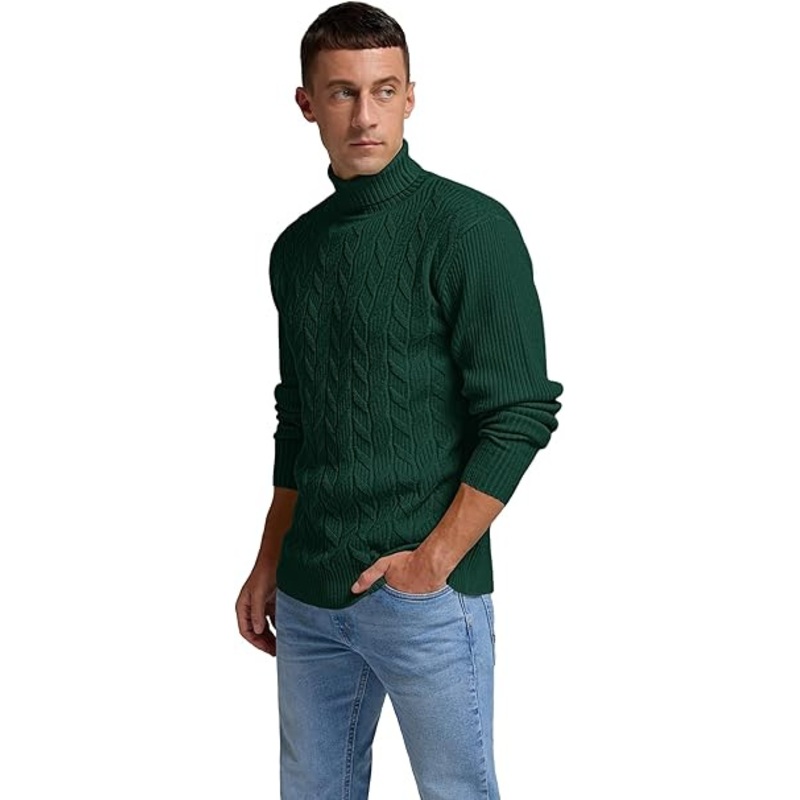 Mens Jumpers Turtle Neck Sweaters Twisted Knitted Tops Slim Fit Knitwear Basic Solid Colour Pullover – Knitwear Pullover and Soft Warm price