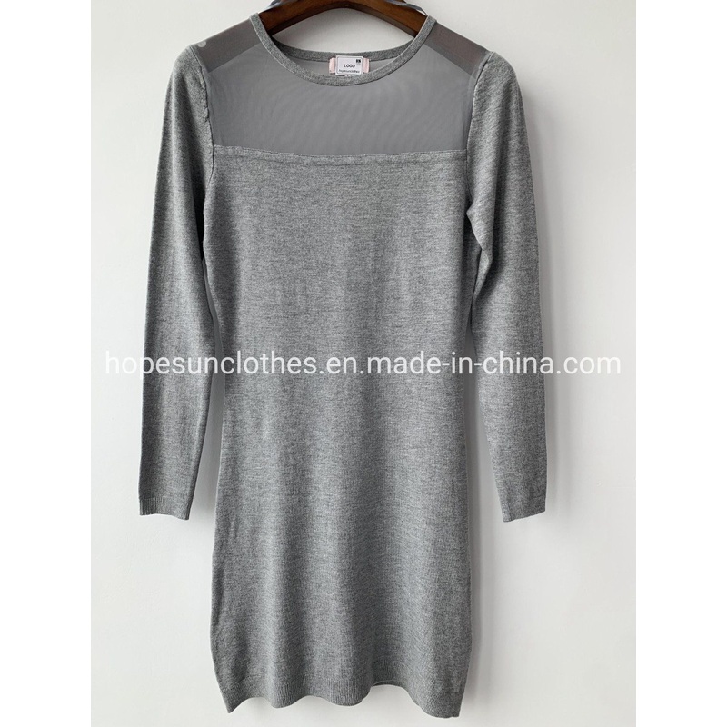 OEM Manufacturer Women Sexy Lace Deration Long Pullover Dress Knitwear Sweater – Sweater Jumper and Sudaderas price|S