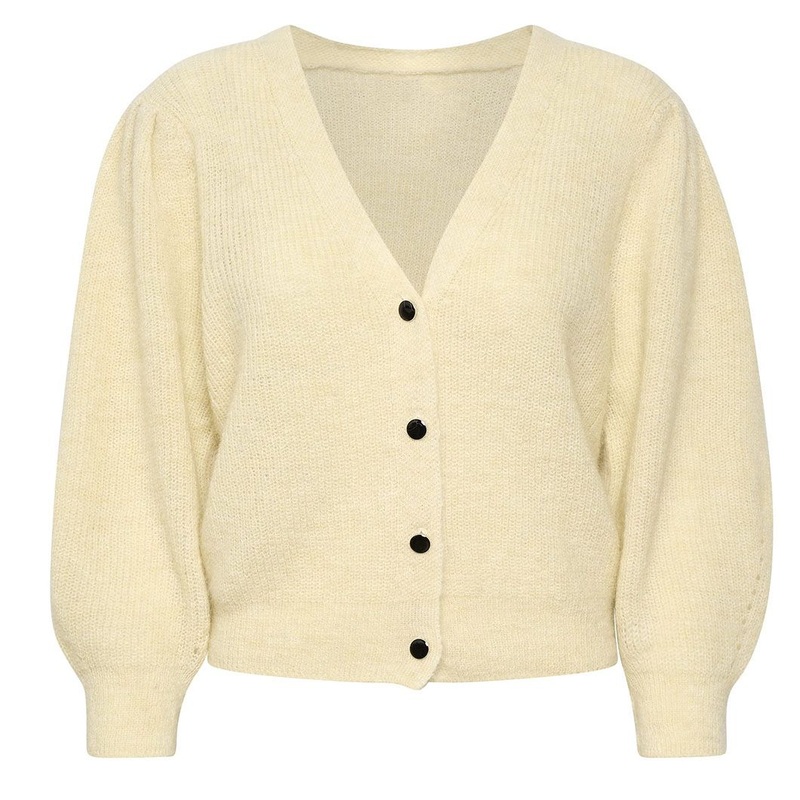 Yellow V-Neck Knitted Clothes Cardigan Sweater Fashion Top for Spring – V-Neck Clothing and Knitted Sweater price|S
