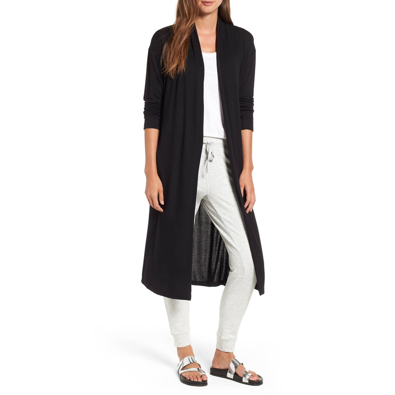 Crazy Soft Long Sleeve Women Black Pocket Duster Cardigan – Ladies Knit Cardigans and Women Clothes Cardigans price|S