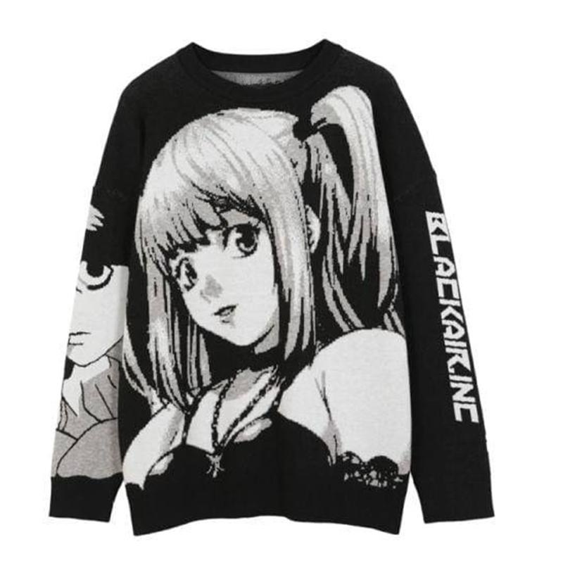 Custom Unisex Knitwear Women Pullover Jacquard Sweatshirt Crewneck Anime Men Sweater – Customized Factory Sweaters and Cashmere Sweater price|S/M/L/Customized Size
