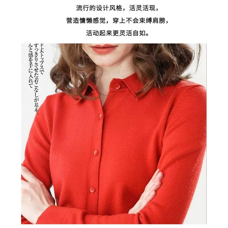 Customizable Color 35% Cashmere, 100% Cashmere, Comfortable Lady Shirt Cardigan – Customiation and Clothing price|S-XXXL, Customizable