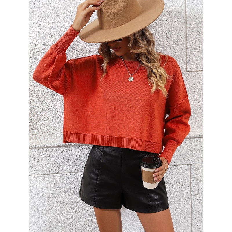 Ladies Daily Fashion Sweater Women Rib Cuff Pullover – Sweater and Ladies Sweater price|S