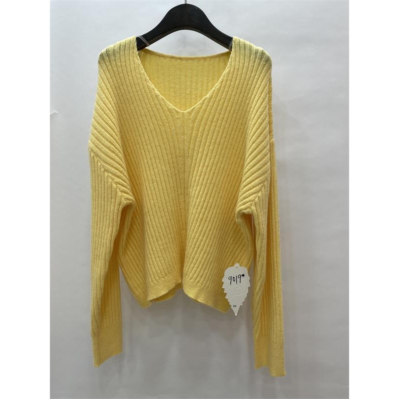 Lounge Wear Matching Womens Slim Fit Versatile Sweater Long Sleeve Knitted Pullovers – Knitted Pullovers and Sweater price|S