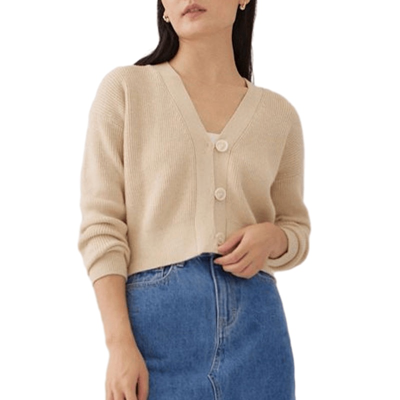 OEM Custom Wool Sweater Ladies V-Neck Short Top Jumper for Women Cardigan – Customized Factory Sweaters and Custom Wool Sweater price|S/M/L/Customized Size
